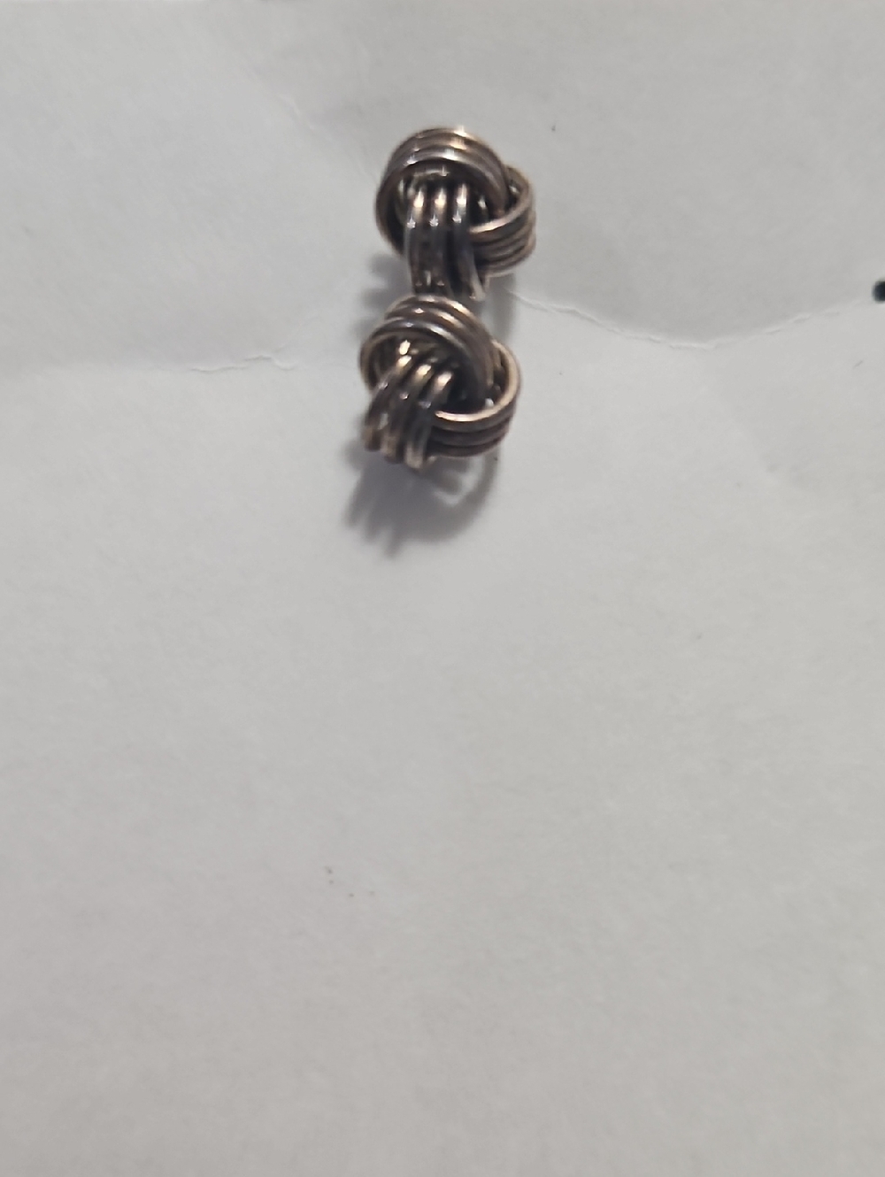 Silver-Tone Knot Stud Earrings - Women Jewelry